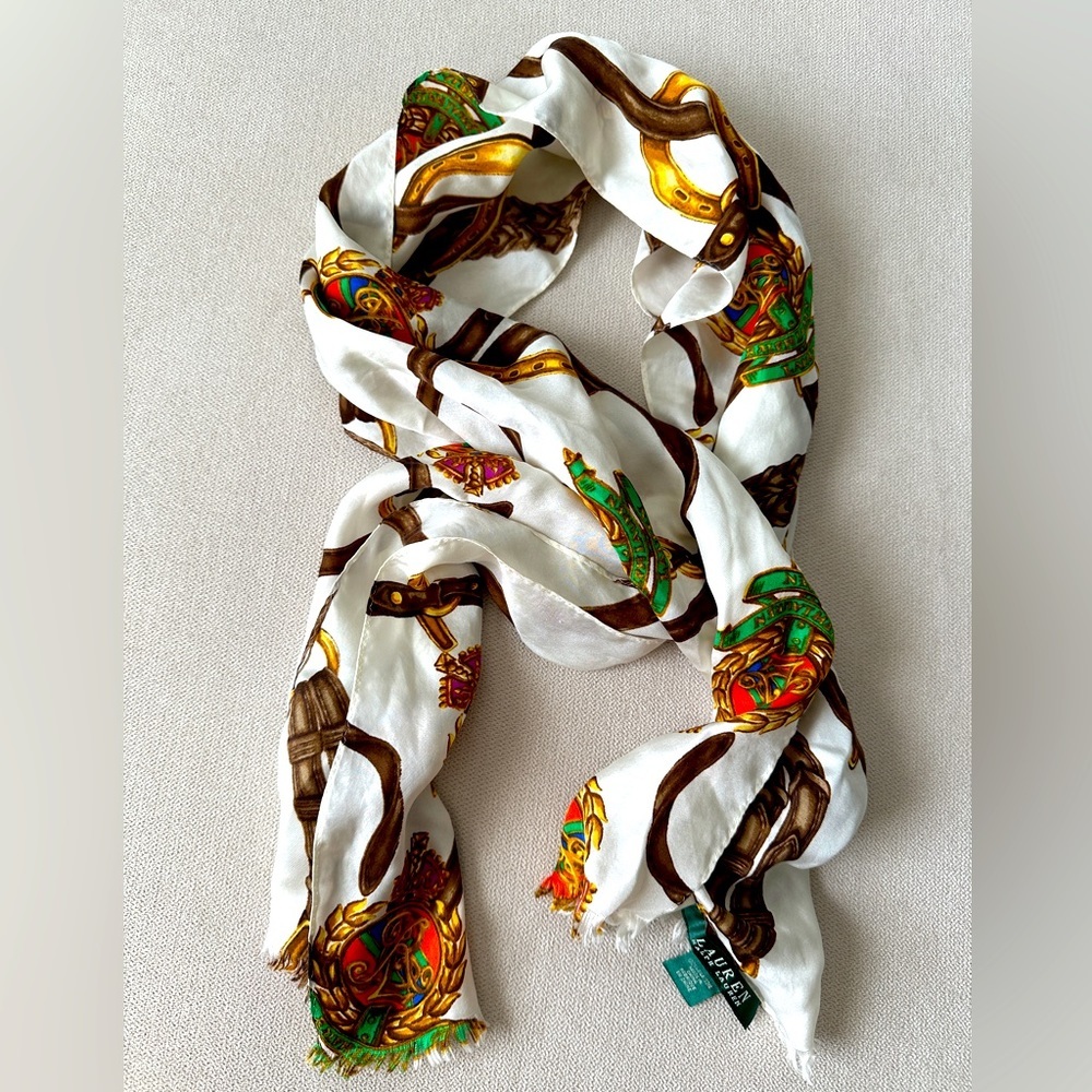 LAUREN RALPH LAUREN SILK SCARF